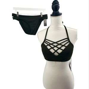 Mossimo NWT 2 pc Bikini Top Size Large Bottom Size Medium in Olive